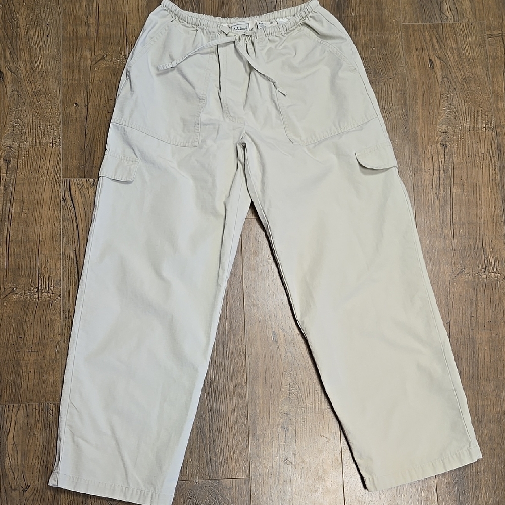 L.L.Bean Cream Wide Leg Jumpsuit for Effortless Style